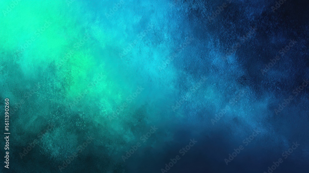 Fototapeta premium Vibrant Blue and Green Abstract Background with Darker Black Elements Creating a Dynamic Visual Contrast