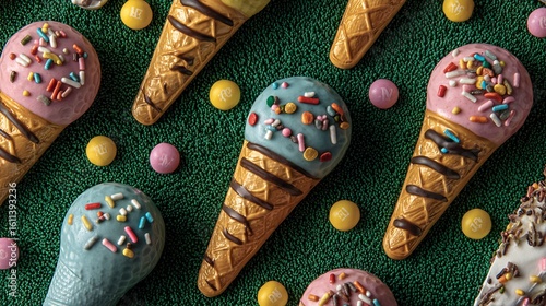 Realistic Depiction of Flavored Golf Tees with Rich Details