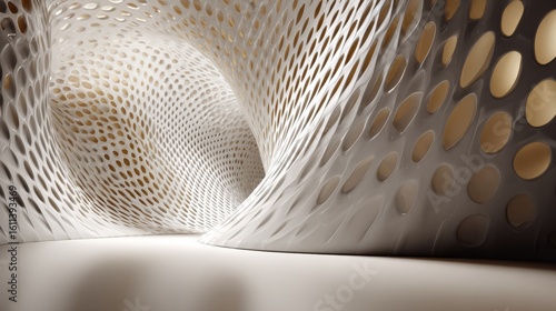 Elegant White and Gold Abstract Wallpaper Creating a Modern Aesthetic for Sophisticated Interiors Design