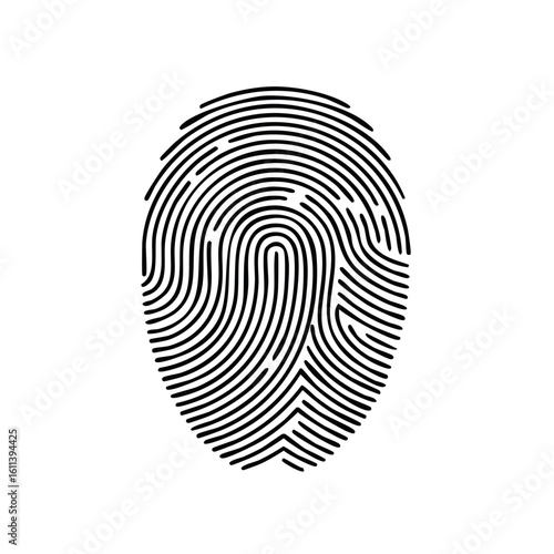 Unique Identification Fingerprint Security and Identity Recognition on White