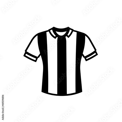 Referee jersey in a simple black and white design for sports and officiating
