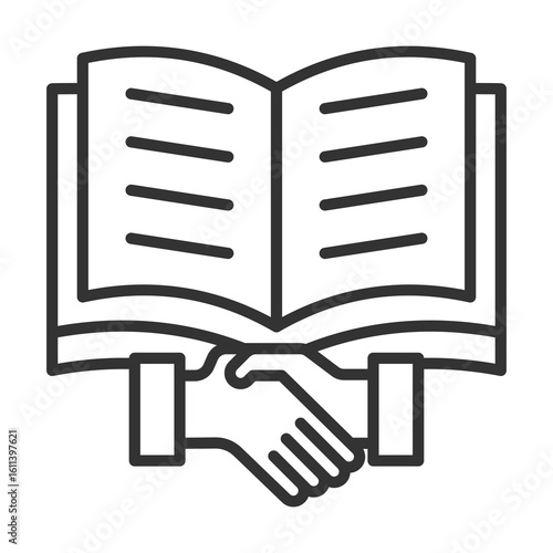 Collaborative Icon Outline Style. Vector Illustration Design