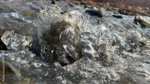 water flowing over rocks