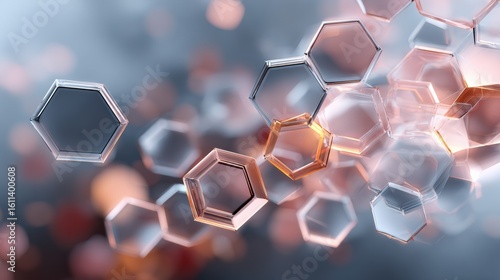 Vibrant Abstract 3D Hexagons Background in Vivid Colors Creating a Modern and Dynamic Visual Experience