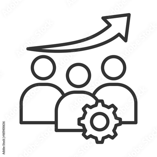 Skill Development Icon Outline Style. Vector Illustration Design