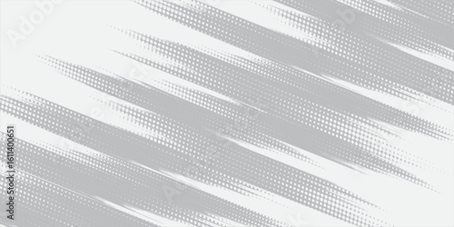 Diagonal abstract background with dynamic gray brush strokes and halftone dot texture. A modern, edgy design perfect for creative layouts,eps 10