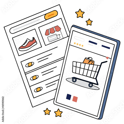 Online Shopping Mobile App and Website Design