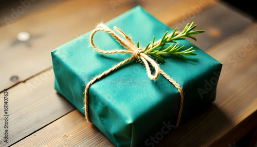 Thoughtful Teal Gift with Rosemary
