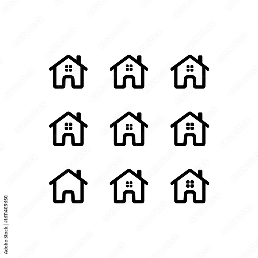 house icons set house icons set