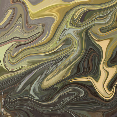 Dark olive-green and yellow fluid abstract design with flowing motion and a moody palette. Great for edgy, organic, or luxurious creative backdrops and textures.