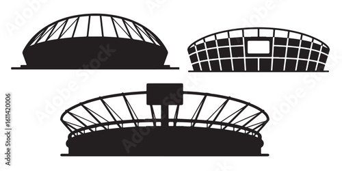 Stadium With Scoreboard Icon, Stadium ICON SILHOUETTES