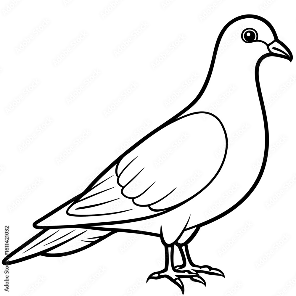 Obraz premium Dove line art vector