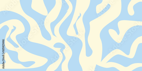 Background horizontal abstract with colorful waves Trendy vector illustration retro 60s, 70s style