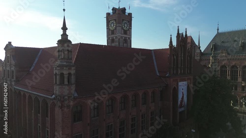 Aerial view of historical center of medieval city Torun