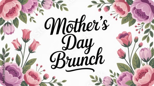 Mother's Day Brunch Floral Invitation Design