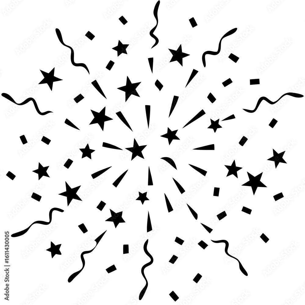 Obraz premium Confetti Explosion AI Vector Illustration for Celebration Themes