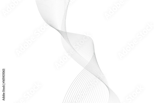 Abstract dotted lines on a white background