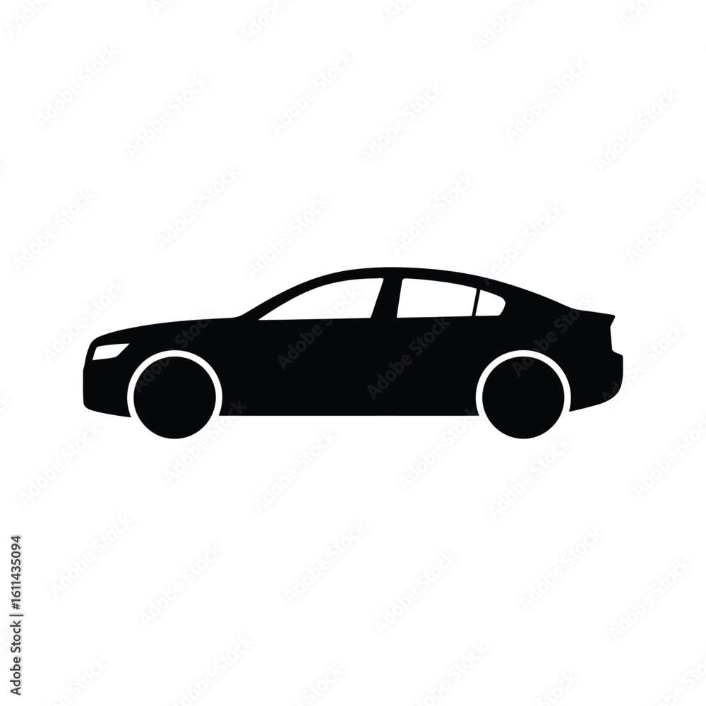 Fototapeta premium Modern Sedan Car Vehicle Graphic Transportation Vector
