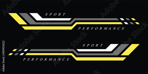 Decal stripes. Speed lines, Sports stripes, racing tuning strips and car sticker vector set. Vector illustration