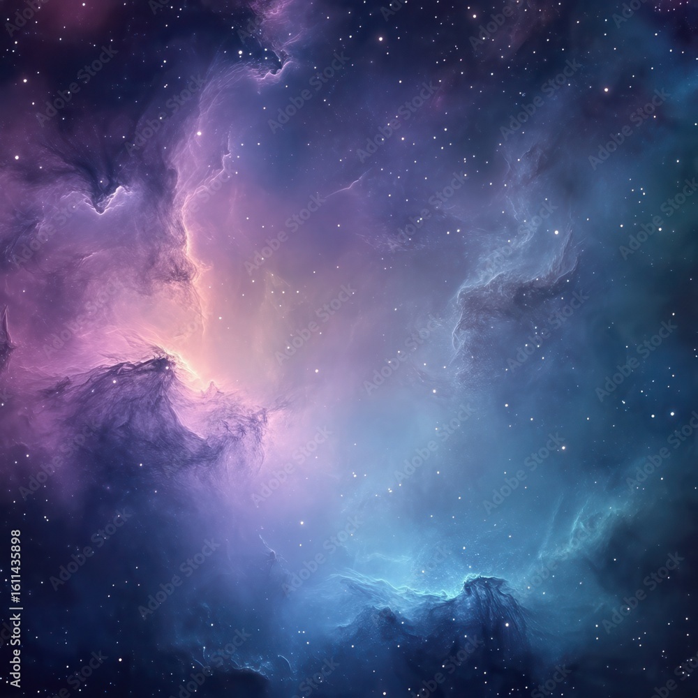 Fototapeta premium Majestic cosmic starfield with nebula and galaxies in deep space --profile 773ghdn.