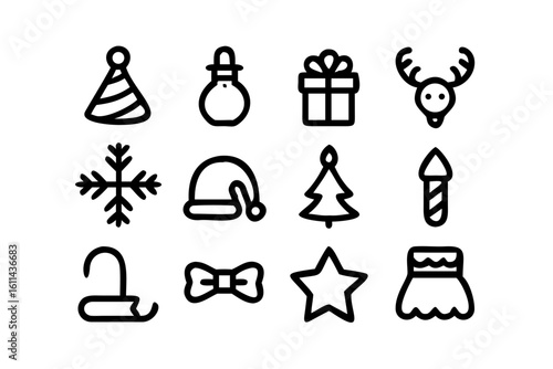 Christmas Tree Silhouette with Transparent Background 1