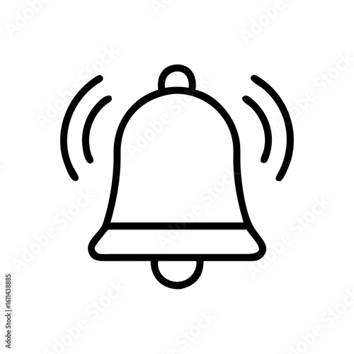 Bell ringing loudly with sound waves around it for Back to School  