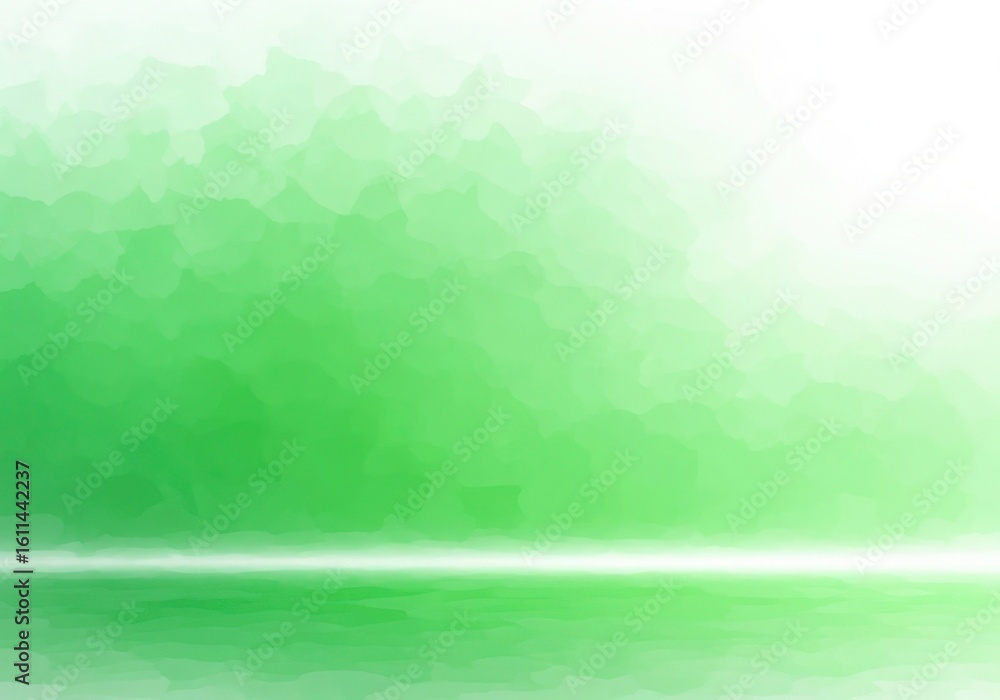 Fototapeta premium Abstract green geometric pattern with light streak