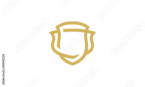 emblem shield logo vector design