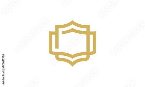 emblem shield logo vector design