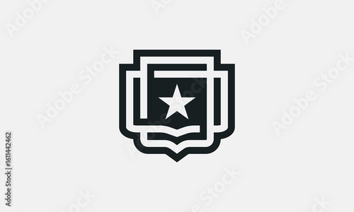 emblem shield logo vector design