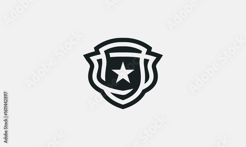 emblem shield logo vector design
