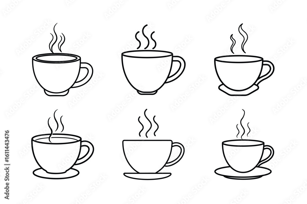 Obraz premium coffee cup set