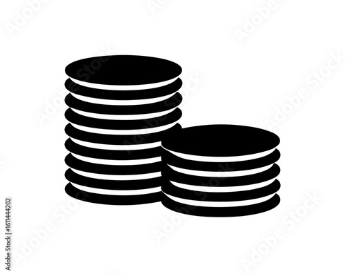 Two stacks of coins, representing wealth and financial abundance concept
