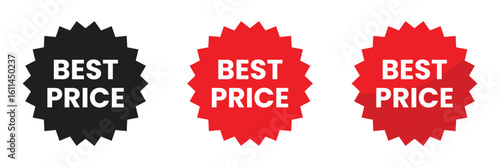 Best price discount special offer tag label vector, best price promotion tag icon vector