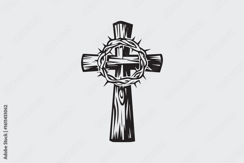 Naklejka premium christian cross illustration vector