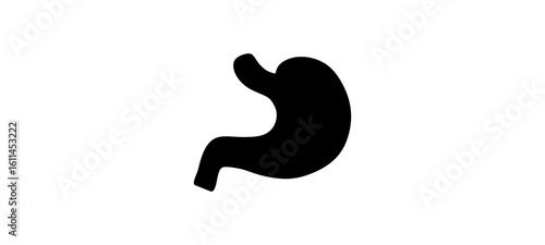 Stomach icon on light background. Stomach ache, healthcare symbol.