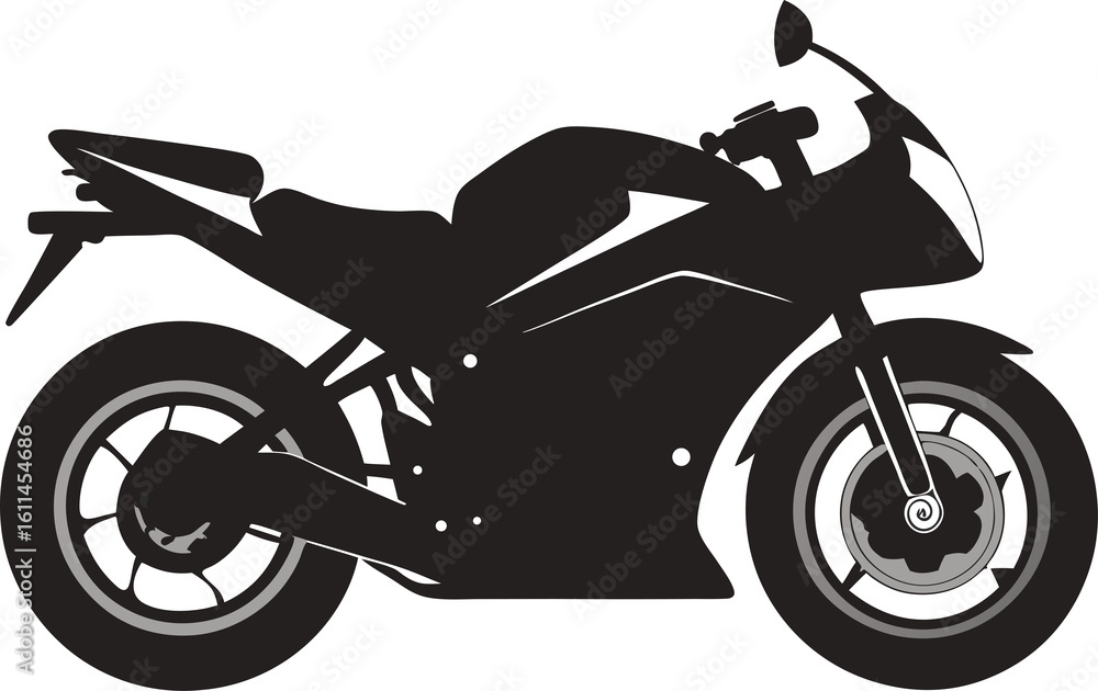 Fototapeta premium silhouette of a motorcycle