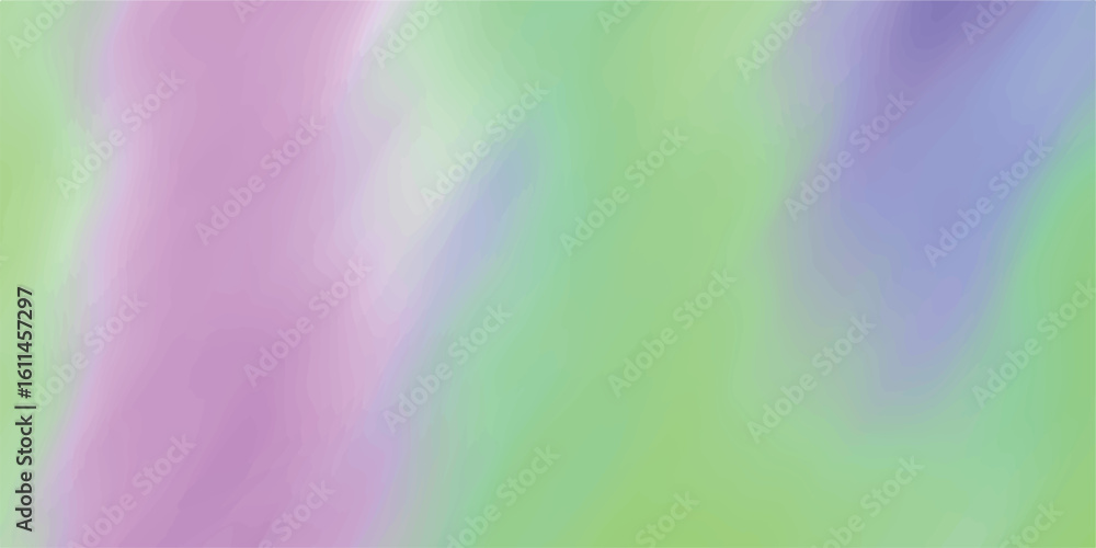 Obraz premium Gentle pastel hues a soft watercolor style gradient with shades of green purple and lavender providing a calming and serene aesthetic for design