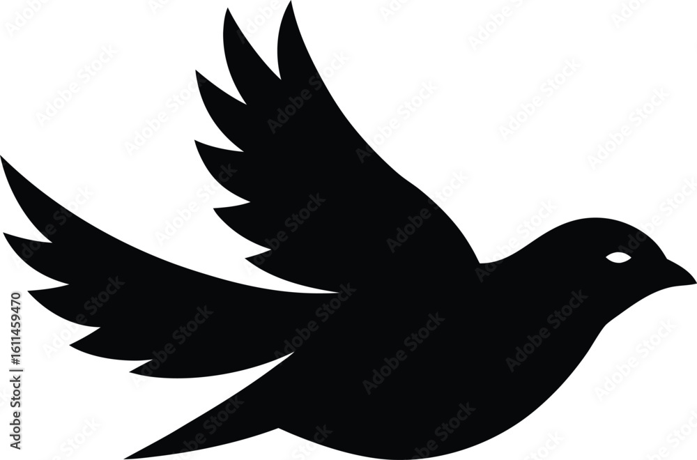 Obraz premium Fly insect silhouette vector art illustration