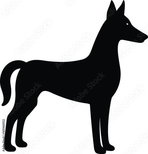 Kelpie mythological creature silhouette vector art illustration