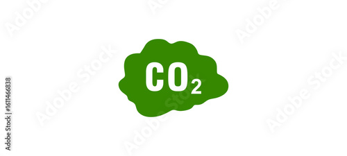 CO2 emission vector icon.