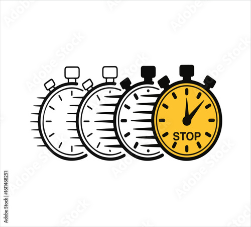 Stopwatch progression showing time passing quickly