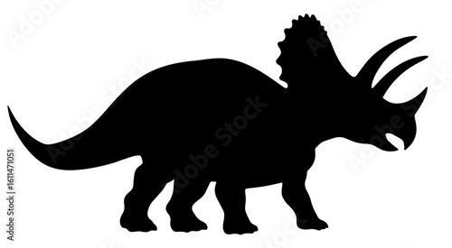 Silhouette of Triceratops Dinosaur