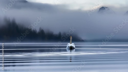 A Swan on a Lake