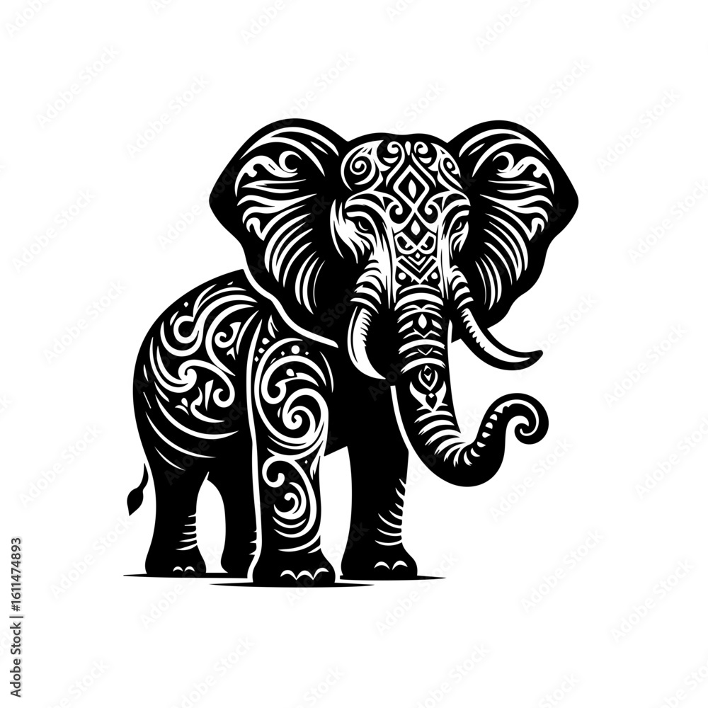 Fototapeta premium elephant vector illustration