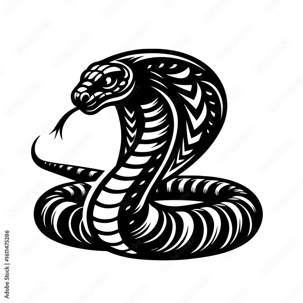 Fototapeta premium vector illustration of a snake