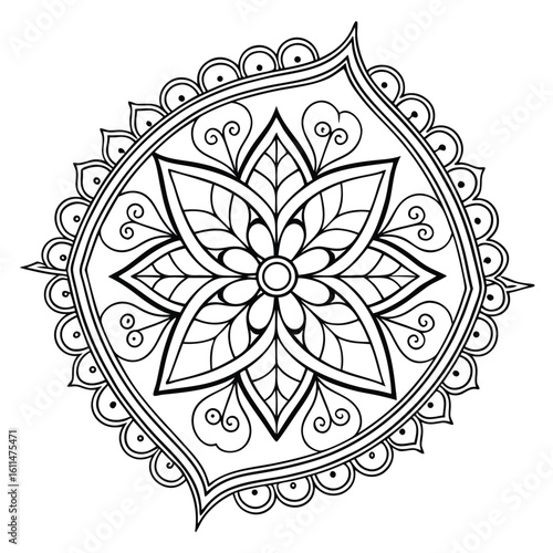 Black Medallion Design