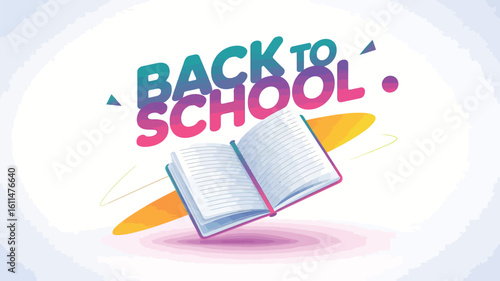 Back to School Fun Colorful Supplies Learning Education Return