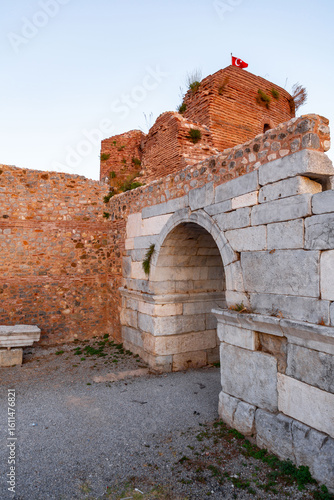 The Yenisehir Gate is a city gate to the south of Nicaea, Iznik, Turkiye