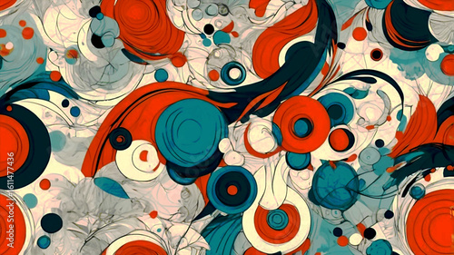 Vibrant rgb abstract seamless pattern for wallpaper and backgrounds